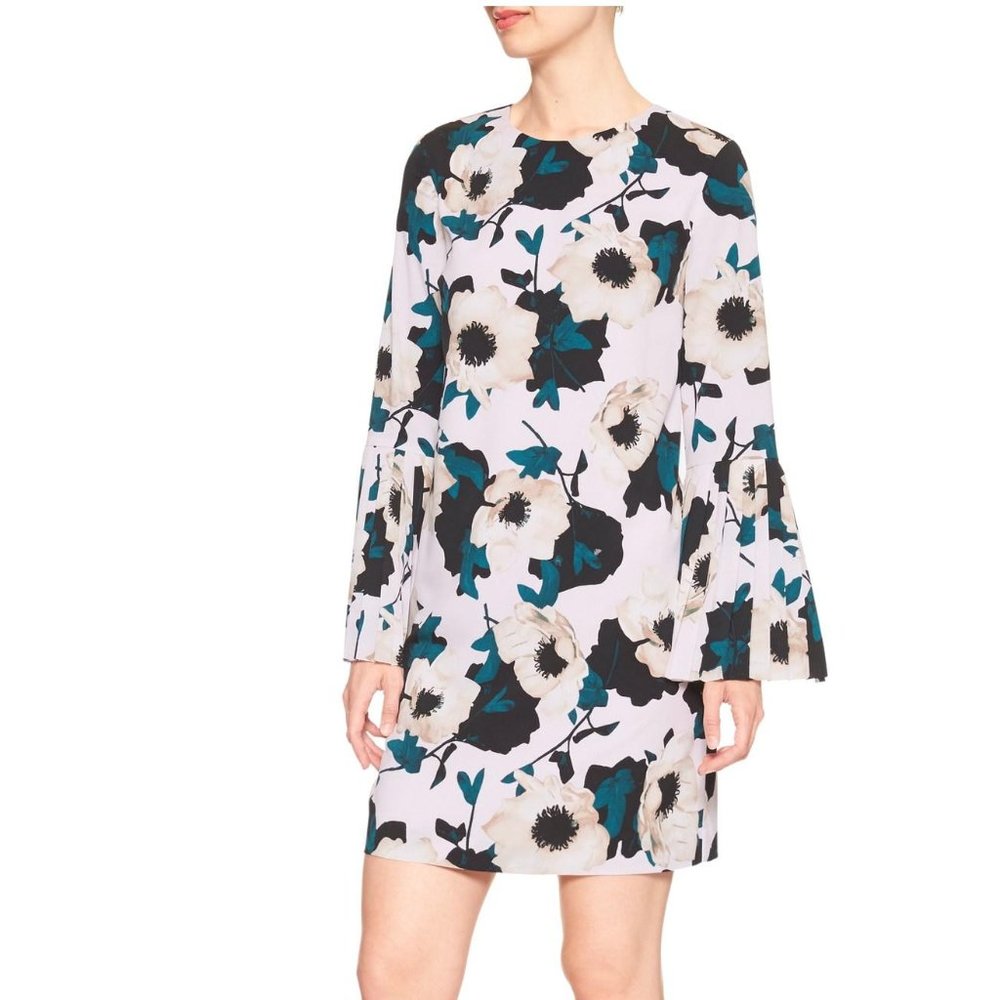 Banana Republic Factory Floral Bell Sleeve Dress 6